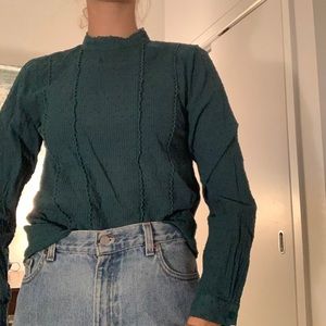 ModCloth dark green/teal blouse
